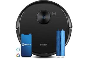 ‎ECOVACS ECOVACS DEEBOT T9 AIVI Saugroboter mit Wischfunktion (3000Pa AIVI Menschen-/Hindernisvermeidung, Verwicklungsfreie AeroForce® Multi-Surface Gummi-Doppelbürste, OZMO Pro)