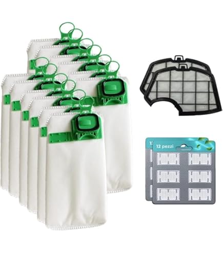 12 Sacchetti Sostitutivi Per Folletto VK140 VK150 Con 2 Filtri Motore - Aspirapolvere Con Filtrazione HEPA - Foto 4