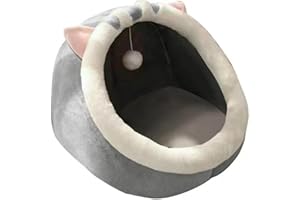 disdain Cute Cat Beds for Indoor Cats Dogs, Comfortable Cat Cave Cat House for sleeping