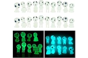 N\C Prinzessin Mononoke Figur 20PCS Leuchtende Baum Elfen Puppe Mini Gartendeko Prinzessin Mononoke Puppe Mini Gartendeko aus Resin Micro Landschaft Ornament für Home Garten Innen Draussen Ornament
