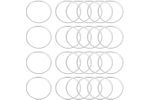 UNICRAFTALE Alrededor de 100 pieza 20 mm O Ring Link Charm Anillos de Enlace de Acero Inoxidable Marcos Circulares Conectores Anillo Enlaces de Joyería para Fabricación de Joyas Color Acero Inoxidable