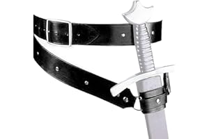 azurely Épées Grenouille avec Ceinture réglable médiévale Style Renaissance en Cuir Porte-épée Ceinture Accessoires de Costume