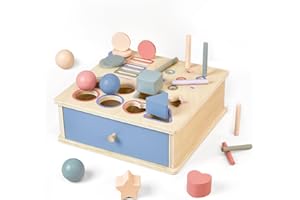 Arbolisse Montessori Spielzeug ab 1 2 3 Jahr, Holzspielzeug Kinder Farbe Sortierspiel Baby Spielzeug 1 Jahr Kinderspielzeug ab 1-3 Jahre Geschenk Mädchen Jungen Motorikspielzeug Lernspiele ab 1 Jahr