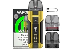 SURVIVAL BOYZ Vaporesso Luxe X Pro Vape Kit [Dazzling Yellow] - Available in 7 colours - 1500mAh Battery, Type-C Fast Charge, 40W Output, 0.42" OLED, Anti-Leak - Works with Luxe X, XR Pods & GTX coils - No Nicotine