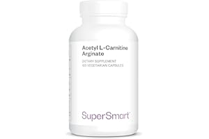 Acetyl L Carnitine Arginate - Aide à la Production d'Énergie Cellulaire - Neuroprotection - Brûle-Graisses - Booster d’énergie - Vegan - Supersmart