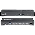 WAVLINK Triple 4K Display DisplayLink Docking Station for Mac OS/Windows, 15-in-1 Universal USB C/USB A Laptop Docking Station with 3xHDMI, 2xDP, 100W PD, 10 Gbit/s Data Transfer,Gigabit LAN,Mic/Audio
