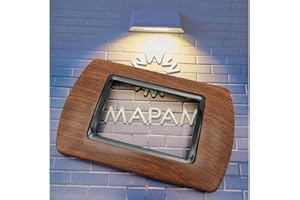 TOT ELECTRIC Placche compatibili con Bticino Living International e Light 3 4 7 posti moduli vari colori (3 posti, Legno)