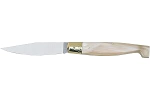 Ausonia - Coltello da tasca modello Pattada manico corno chiaro Cm 26