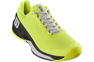 Wilson Rush Pro 4.0, Chaussures de Tennis pour Homme, Safety Yellow Black White, 44 2/3 EU