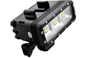 Suptig Lampe de plongée pour GoPro Hero10/Hero 9/Hero8/Hero7/Hero 6 Hero5/5S/4/4S/3+/3/2 SJCAM et caméras d'action AKASO