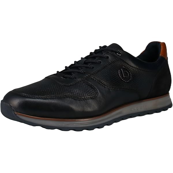 Chaussures Basses à Lacets Bugatti Pour Homme – Modèle 313-93908 En Cuir Cognac/bleu Foncé – Style Business Ou Décontracté