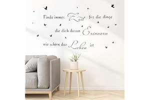 ANHUIB Wandtattoo Sprüche und Zitate,Inspirierende Zitate Wandaufkleber Dekoration,Wandsticker Schlafzimmer Erwachsene Sprüche,Schmetterling Wandsticker Wohnzimmer Deko,Wandtattoo Wohnzimmer Modern