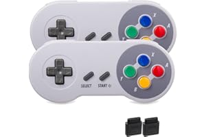 miadore 2 Pack 2.4GHZ Controller Wireless SNES Gamepad per SNES/NES Console