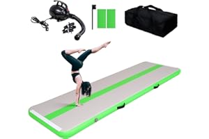 Tuxedo Sailor Colchoneta Gimnasia Artistica Hinchable 3M/4M 10cm Gruesa Air Track Gimnasia Esterilla de Hinchable con Bomba de Aire Eléctrica, para Casa/Gimnasio/Playa/Yoga