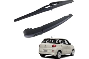 HomeVortex Braccio oscillante della spazzola del tergicristallo posteriore per Fiat 500L 2015-2025, kit tergicristallo posteriore di ricambio in plastica nera
