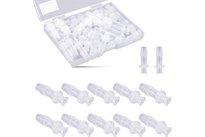 PEUTIER 30 Stück Spritzenadapter, Transparent Weiblicher Luer Lock 1/4 Zoll Luer Lock Verbindungsset zum Spritzen Kupplungsadapter