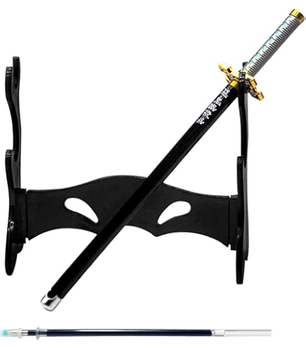 1pc Penna Gel Anime Modello Arma Per Regalo Collezione Scrittura Con Ricarica Penna Omaggio Supporto Spada (stile 11