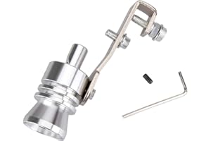 Oranges Autoparts Silver XL Universal Turbo Noise Sound Exhaust Muffler Pipe Whistle Blow off valve