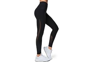 Yvette Leggings de Sport Femme Mesh Opaque Taille Haute Pantalon de Yoga Doux Respirant Grande Taille Pilates Fitness Voyage Gym