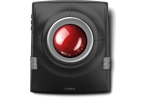 Nulea Wireless Trackball Maus, ergonomischer 55mm Trackball, einstellbarer DPI für präzise Steuerung, Links- oder Rechtshänder kompatibel, wiederaufladbar, Multi-Device Bluetooth 2.4GHz für PC, Laptop