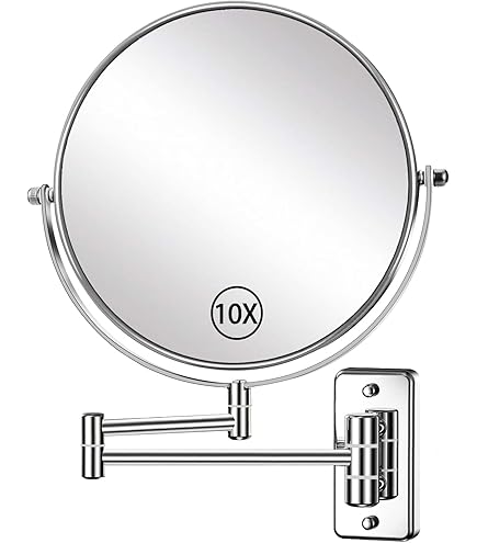 Wand Make-up Spiegel 21,6cm - Doppelseitig 1x/15x Vergrößerung Mit Verstellbarem Arm