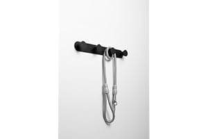 nidoshu appendiabiti da parete design - Attaccapanni da muro moderno senza viti a vista. Appendiabiti da muro decorativo 4 ganci antiscivolo 3 opzioni di montaggio: 1 adesiva e 2 con viti (Nero)