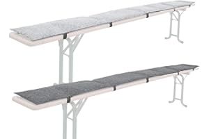 DuneDesign 2X Cojín de Fieltro para Banco de Cerveza 220 x 25 x 2cm Juego de Almohadas Reversibles