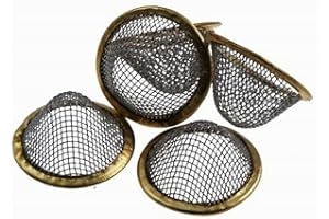CP UK CPUK giftshop-UK 15 mm Conical Cone Shaped Bowl Stainless Steel Drop in Metal Pipe Filter Screen Gauze Brass Rimmed (5)