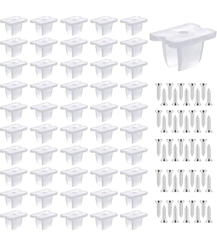 50 Clip Trasparenti Per Strisce LED - Con Viti, Per Montaggio Su Parete, Legno, Metallo