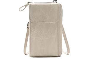 CRSUSUKJ Bolso de Teléfono Móvil para Mujer,Cartera Movil Cuero PU Bolso para Movil,Bolso Bandolera,Bolso para Telefono Movil,Monedero con Ranuras paraTarjeta con correa ajustable para el hombro