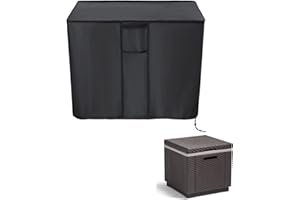 Kingling Outdoor Cooler Table Cover for Keter Cooler Table, Waterproof Patio Storage Cooler Table Outdoor Side Table Covers - 18''L x 18''W x18''H