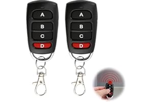NGUIT 2 unidades de control remoto universal puerta de garaje 433 Mhz puerta de garaje inalámbrica clonación rápida duplicador multicódigo de 4 botones a distancia alcance 50 m pitido puerta universal para