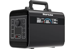 STORCUBE Portable Power Station 1000W, 896Wh/280000mAh Tragbare Powerstation Lifepo4 mit 2 AC Ausgängen, PD 100W Fast Charge, 11 Ausgänge, Mobiler Solargenerator Stromspeicher für Outdoor Camping