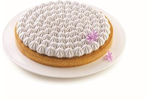 silikomart | Kit Tarte MERINGUÉ, Composizione kit 1 Anello Microforato in Tplus+, 1 Stampo in Silicone, Tarte Decor, Ø 230 mm - Ø 250 mm, h 18 mm - h 20 mm, Made in Italy