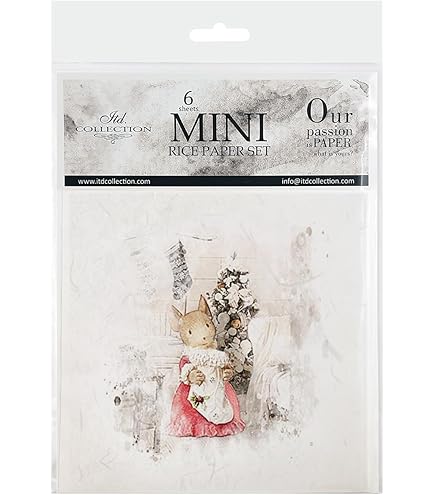 Carta Di Riso Per Decoupage E Craft - 40 Fogli 14,8x14,8 Cm - Ideale Per Creatività E Fai-da-te - Foto 3