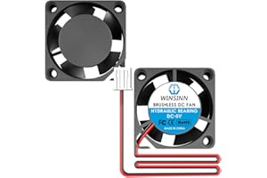 WINSINN 20 mm mini wentylator 5 V hydrauliczne łożysko bezszczotkowe 2010 20 x 10 mm - wysoka prędkość (opakowanie 2 szt.)