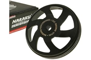 NARAKU Kupplungsglocke V2 CNC kompatibel für TGB Bullet 50, PEUGEOT Jetforce 50 C-TECH A1, Speedfight 3 50 AC F1, Speedfight 2 50 AC 2-Takt S1, KYMCO Super 8 50 4-Takt CK50QT-6, PIAGGIO NRG 50 Power
