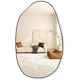 GOQELK Asymmetric Black Mirror- Irregular Wall Mirror, Black Bathroom Mirror, Decorative For Living Room, Bathroom, Bedroom, 