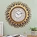 Produktbild GAIHU Amerikanische moderne Wohnzimmer Wanduhr Uhr kreative Mode Persönlichkeit Mute Wanduhr im Europäischen Stil Retro Dekoration Sonne Harz modernen/Zeitgenössischen traditionellen Country Casual Retro Wanduhr Silent für Wohnzimmer Schlafzimmer Küchen Indoor, 47 X 47 CM