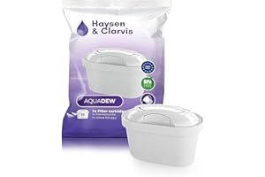 Haysen & Clarvis Wkłady filtrujące do wody kompatybilne z Brita Maxtra, PearlCo, BWT, Dafi (zestaw 12 sztuk)
