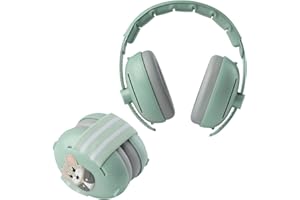 MuffyMouse Lärmschutz Kopfhörer Kinder 3 bis 48 Monate - Gehörschutz Baby 25dB Geräuschreduktion - extraweiche Baby Ohrenschützer mit elastischem und verstellbarem Kopfband