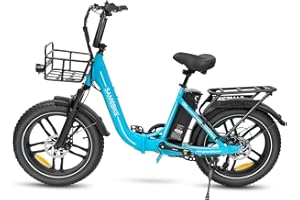 SAMEBIKE Bicicletta Elettrica Adulto, 20'' ×4.0'' Fat Tire Bici Elettrica per Donna, 7 Velocità, 250W Batteria Rimovibile 48V 642WH Autonomia bis zu 120 km