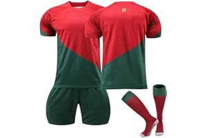 PANGKII Al NASSR FC Enfant, 22/23 Soccer Jersey Vêtement de Football Sport Shirt Shorts et Chaussette Set Maillots de Joueur de Football Garçon et Homme Maillots de Sport Homme