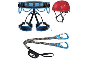 LACD Via Ferrata Pro EVO 2.0 Start Protector 2.0 - Juego de arnés de Escalada, Color Rojo