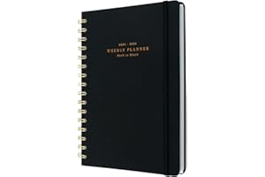 Kokonote Diary 2024-2025 Back To Black | Back To School 12 Months A5 Academic Diary 2024-2025 Week To View | August 2024 - July 2025 | Mid Year Diary 2024-2025 With Stickers | Weekly Academic Planner