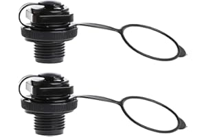 NLINLIN 2Pcs Inflatable Boat Air Valve Replacement，0ne-Way Inflatable Boat Replacement Caps Boat Spiral Air Plugs for Rubber Dinghy Raft Kayak Pool Boat Airbeds(22mm)