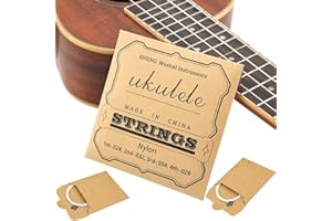 WHYCNJL 2 Sets Von Nylon Ukulele Saiten 4 -string-Satz,New Nylgut,Concert/Soprano Ball End Nylon-Ukulele-Saiten,Weiss