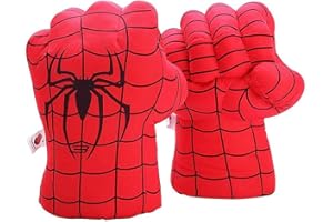 CGBOOM Smash Hands Boxing Gloves Toys Big Soft Plush Hero Fists, Superhero Toys for Boys Girls, Role Play Costume Birthday Present for KidsToddlers Age 3+ (1 Pair Red)
