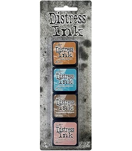Kit Mini Encres Distress Tim Holtz - 11 Couleurs Pour Scrapbooking Et Effets Vieillis