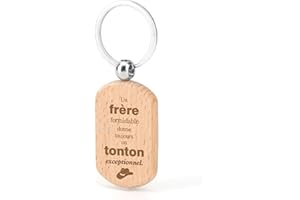 TAMNIOA Cadeau Noel Cadeau Porte Clef en Bois Porte-clés en Bois Porte Clé Original Cadeaux Anniversaire
